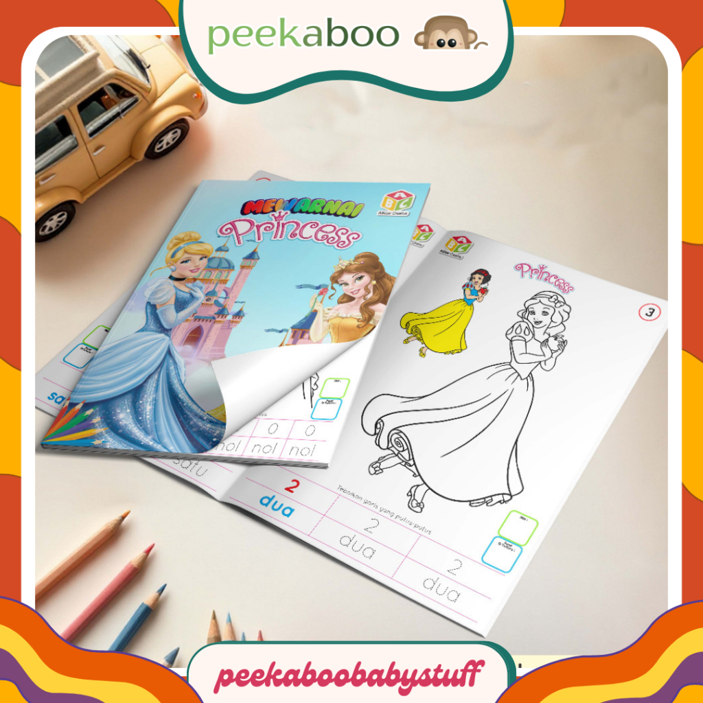Jual BUKU MEWARNAI FULL COLOUR (FC) A5 - PRINCESS - FC || BUKU WARNA ...