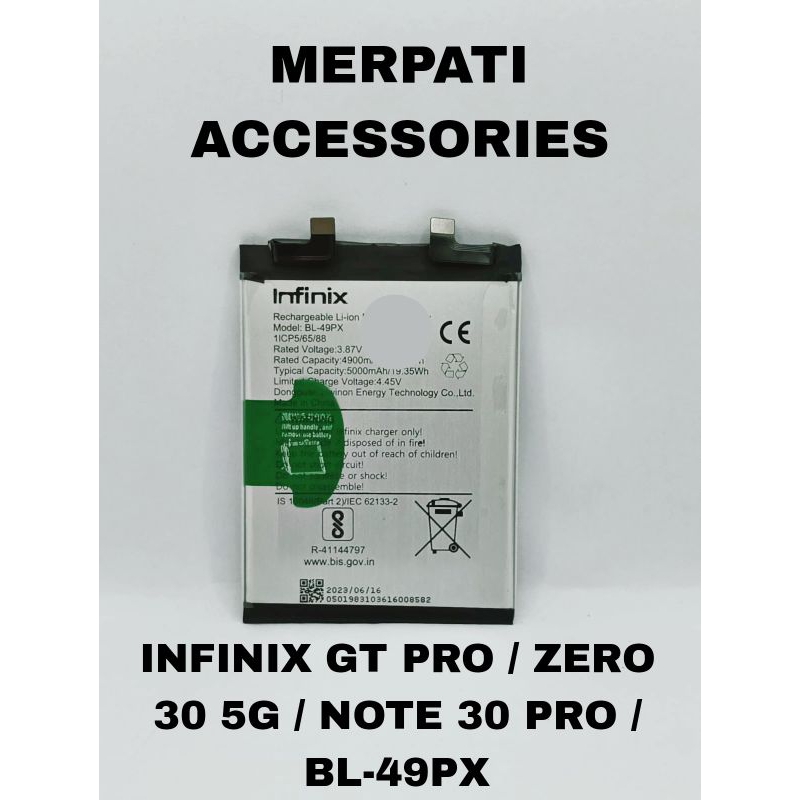 Jual BATERAI/BATRAI/BATRE/BATTERY/ INFINIX GT PRO / ZERO 30 5G / NOTE ...