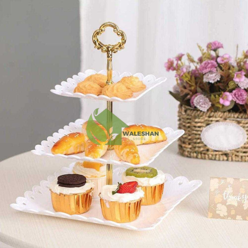 Jual Stand Rack Display Rakk Rak Susun Tingkat Panjangan Makanan Kue ...