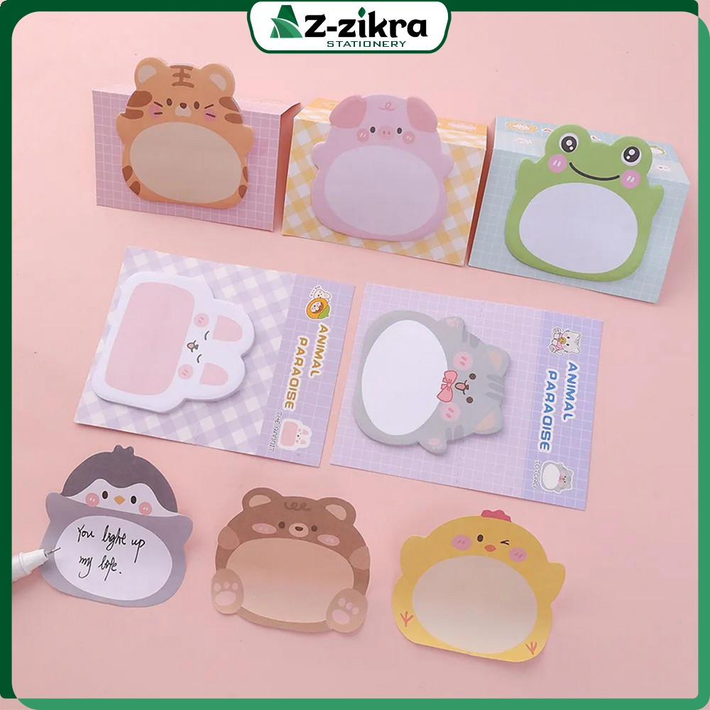 Jual Tempelan Kertas Sticky Notes Motif Animal Lucu Isi 20 Lembar ...