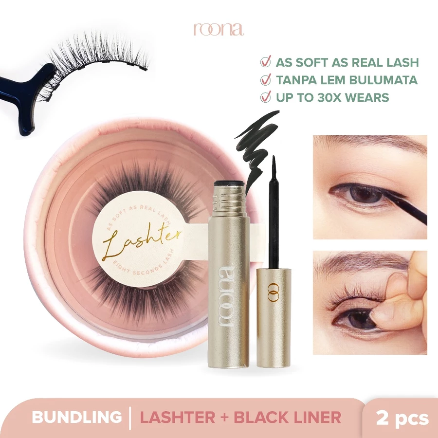 ROONA - Bundling Lashter + Black Eyeliner