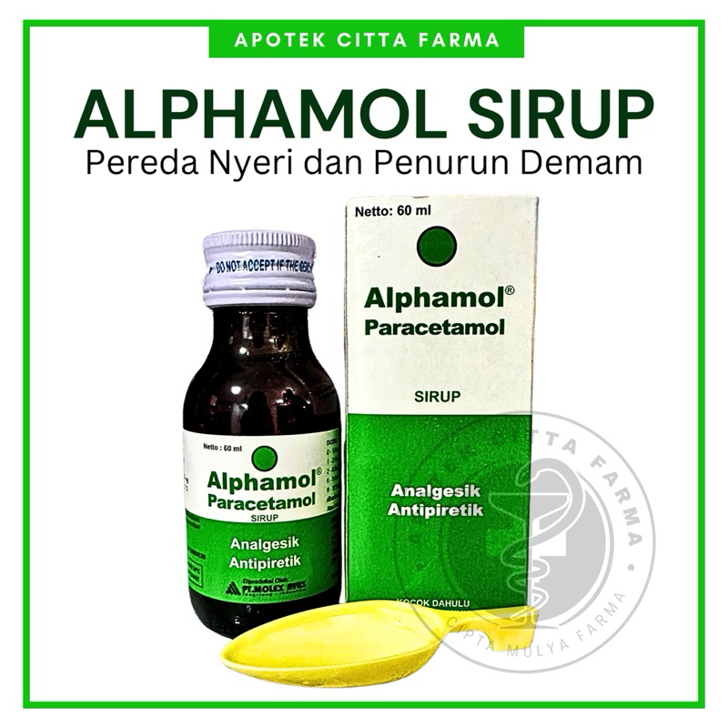 Jual Alphamol Sirup 60 ml - Pereda Nyeri Dan Penurun Demam | Shopee ...