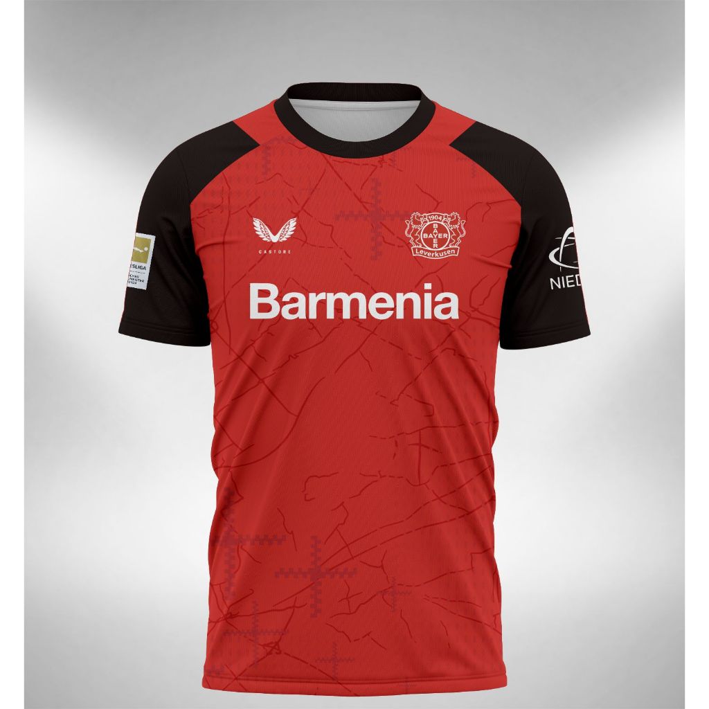 Maillot Castore Bayer Leverkusen – Homme, Taille M, Rouge, Manches Courtes, état Très Bon