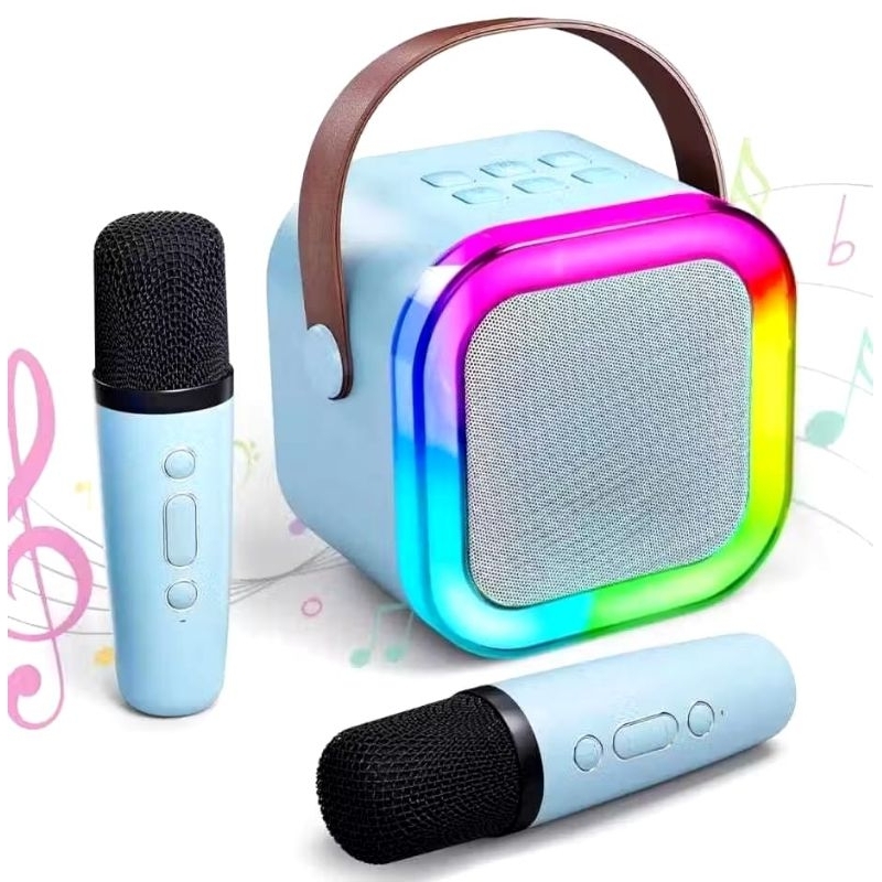 Jual Speaker Bluetooth Mini Karaoke Free 2 Mic /Speaker Bluetooth Mic ...