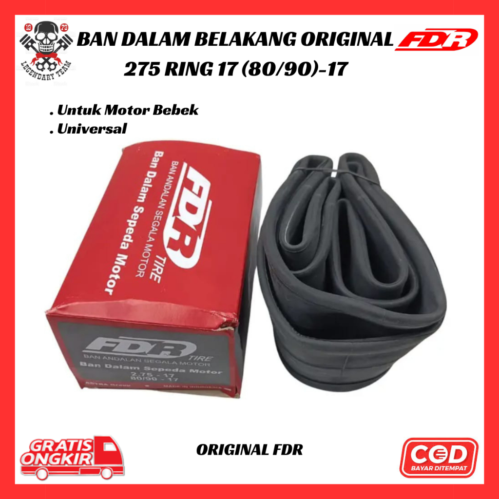 Jual Ban Dalam Belakang Original FDR 275 - 17 Ukuran Ring 80/90 - 17 ...