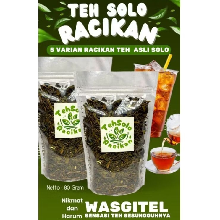 Jual Teh Solo Racikan Wasgistel / Racikan Teh Solo Asli 80gram | Shopee ...