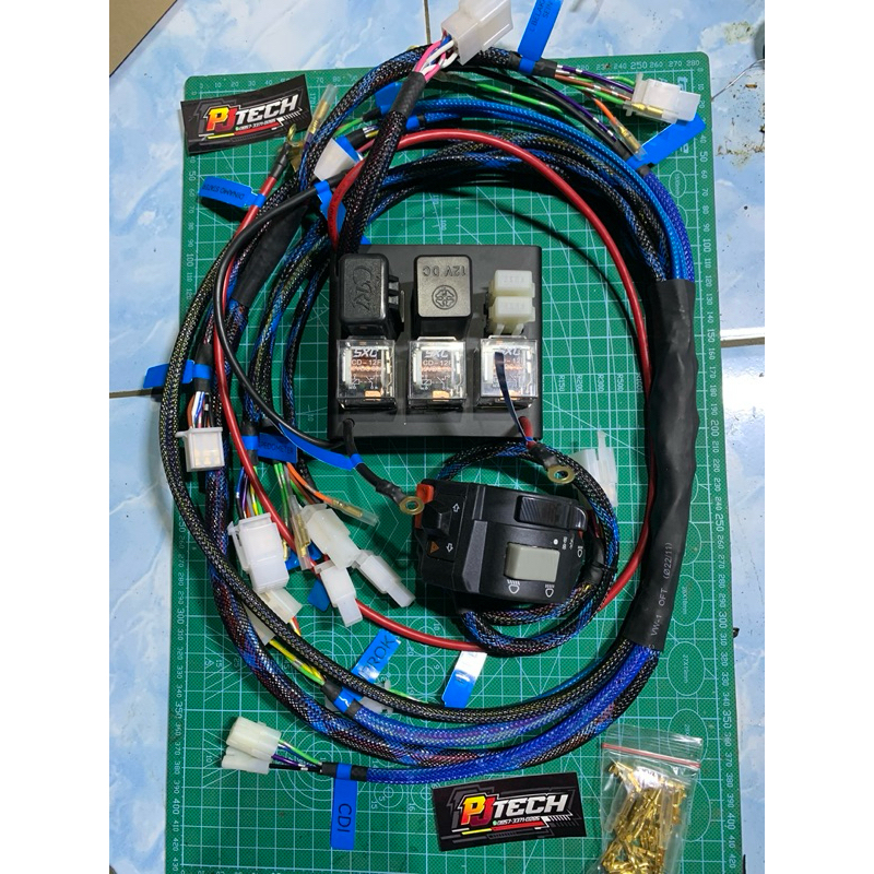 Jual kabel body tiger ac /dc tatanan rapi set holder kiri vixion ...