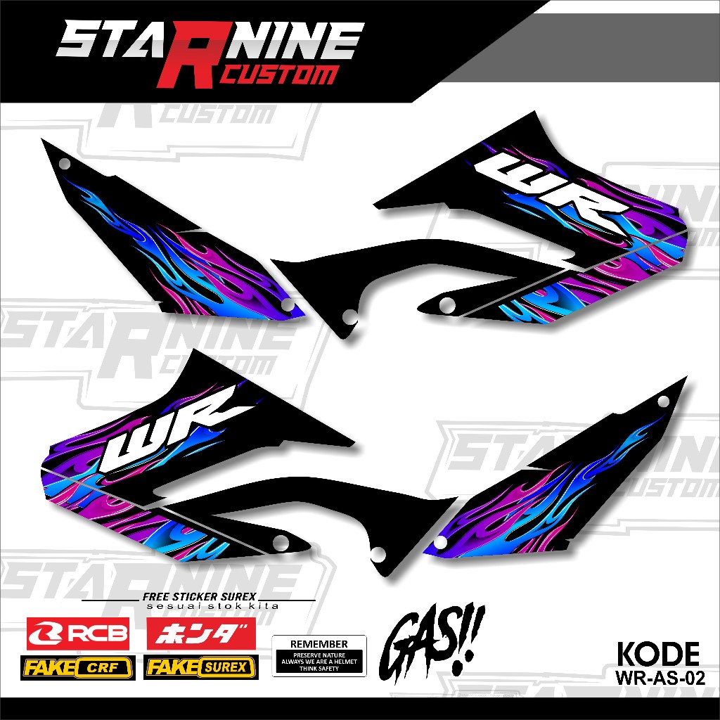 Jual Striping wr sticker yamaha wr kode WR-AS-02 | Shopee Indonesia