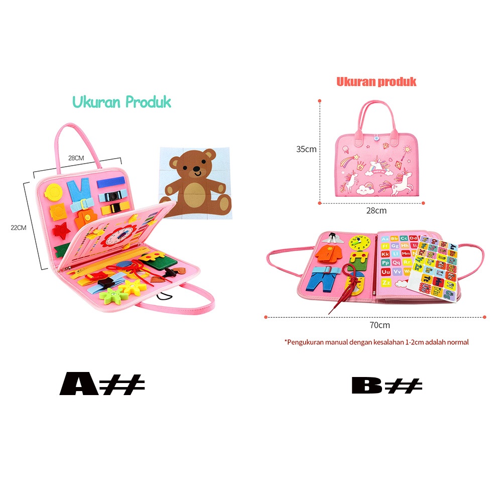 Jual LAKOEOFFICIALMALL Mainan Montessori Papan Busyboard Mainan Edukasi ...