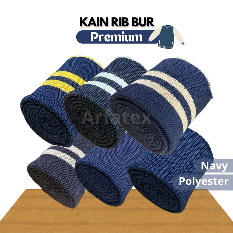 Jual Kain rib/bur untuk jaket premium polyester bisa custom warna dan ...