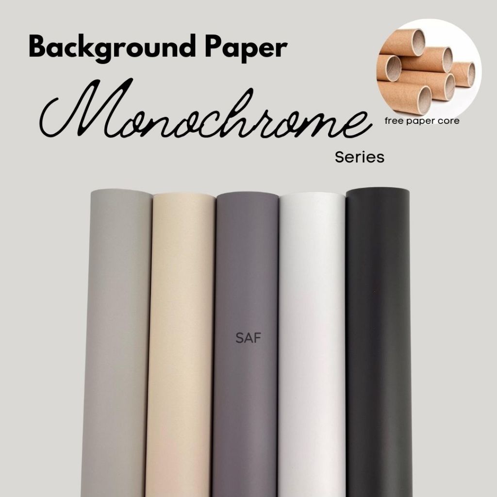 Jual SAF Paket 5 Warna Monochrome Background Paper - Alas Foto Backdrop ...