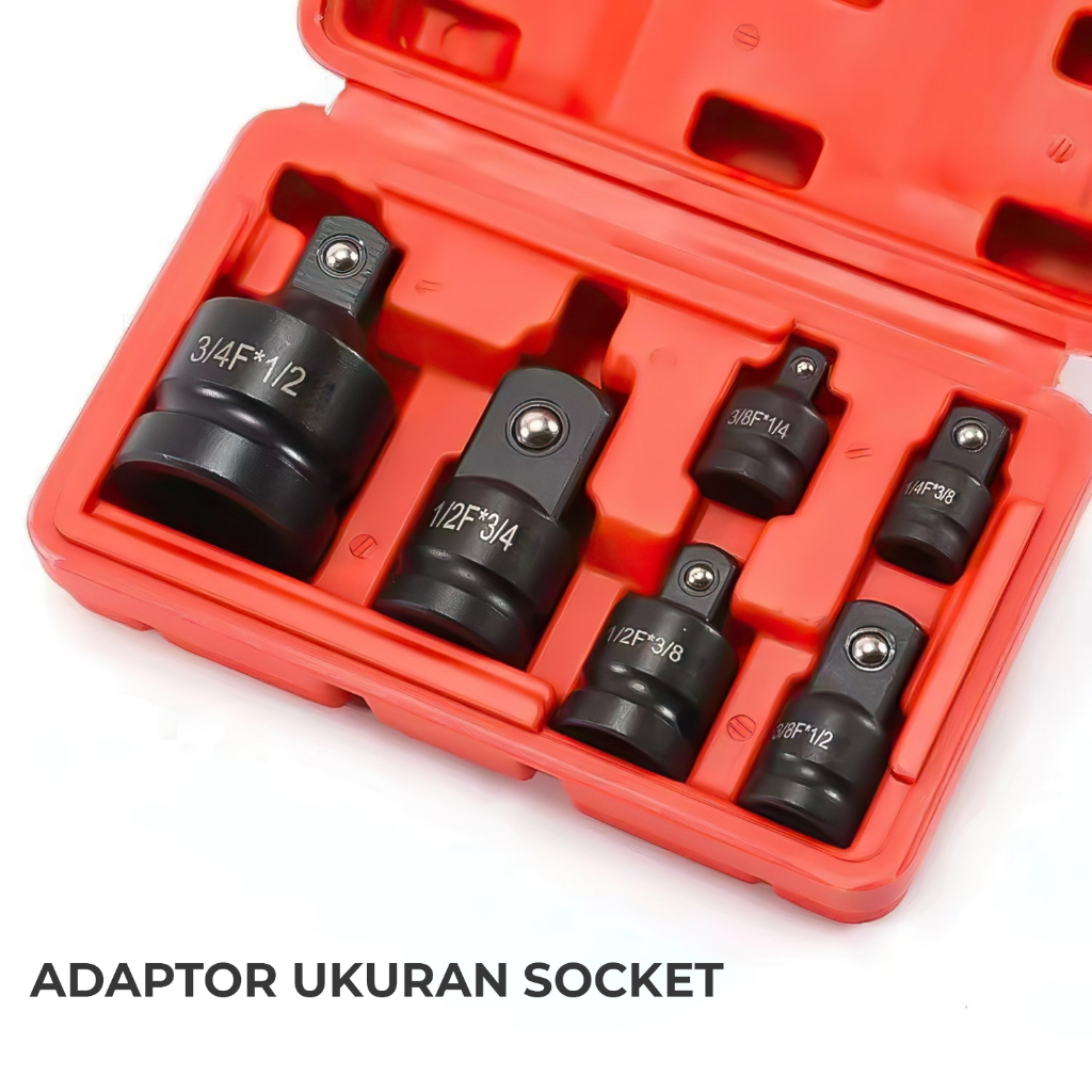 Jual Allefix Adaptor Kunci Shock Impact 1/4 x 3/8 x 1/2 x 3/4 Sambungan ...