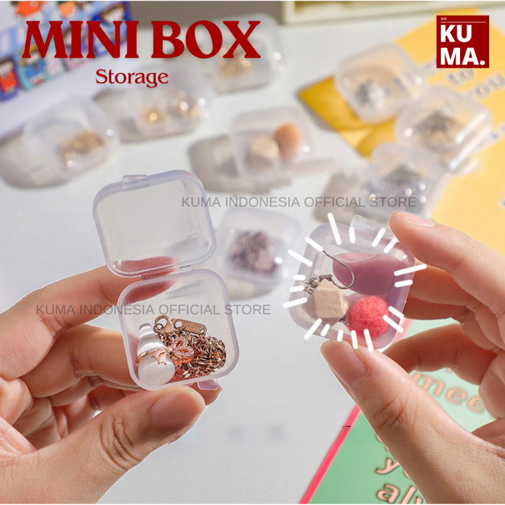 Jual KUMA Mini Box Tempat Perhiasan Obat Mini Box Plastik Kecil ...