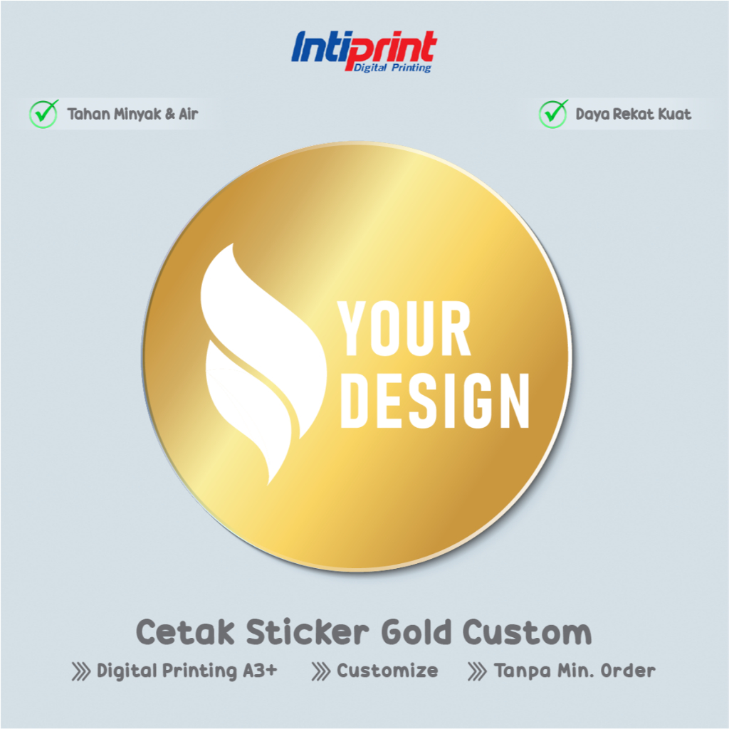 Jual Cetak Sticker Gold Custom / Print Stiker Emas Segel Label Kemasan ...