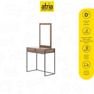 Jual Atria Tyo Dresing Table With Mirror Black Walnut 83x40x150Cm ...
