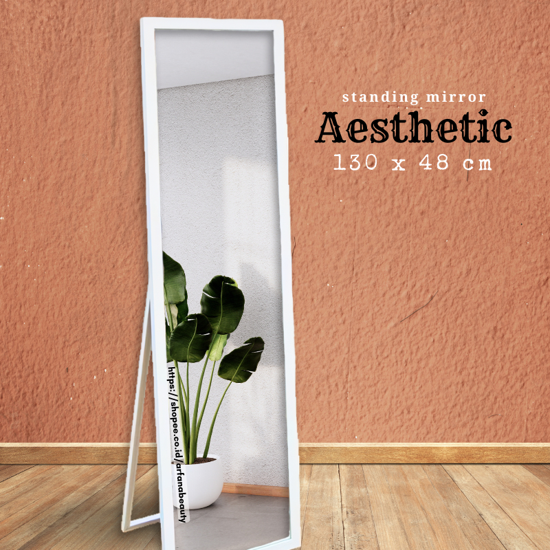 Jual Cermin Standing Mirror Full Body 130 x 48 Kaca Cermin Aesthetic ...
