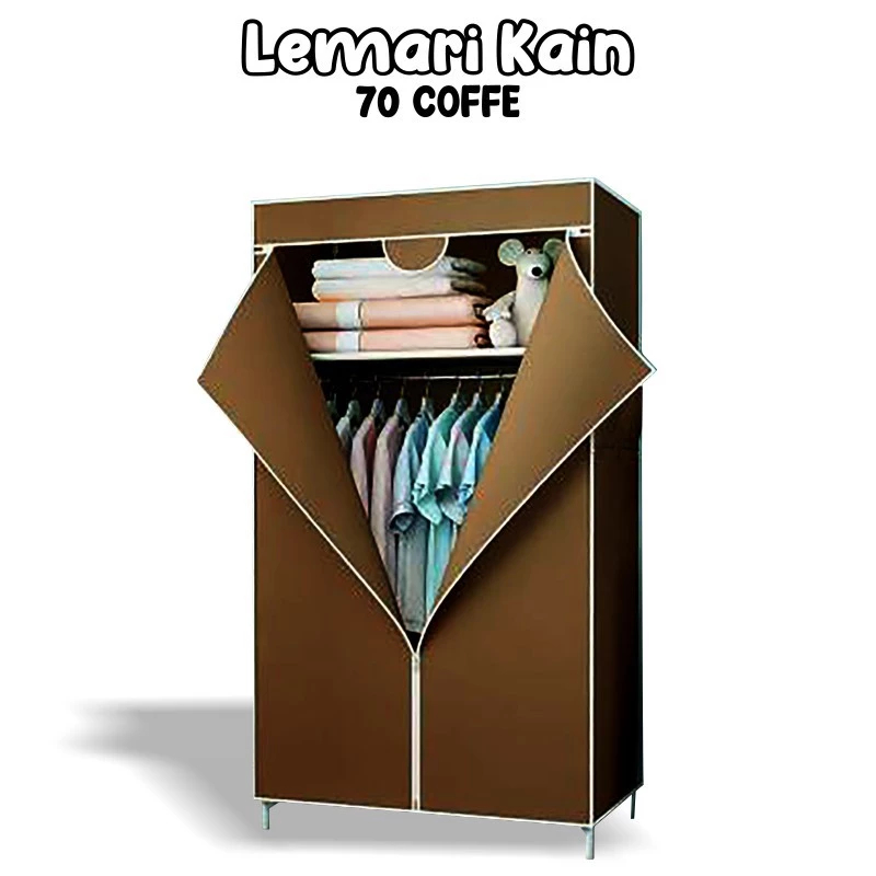 Jual Dbest Lemari Portable Kain Di Gulung Ke Atas Lemari Murah Sisi