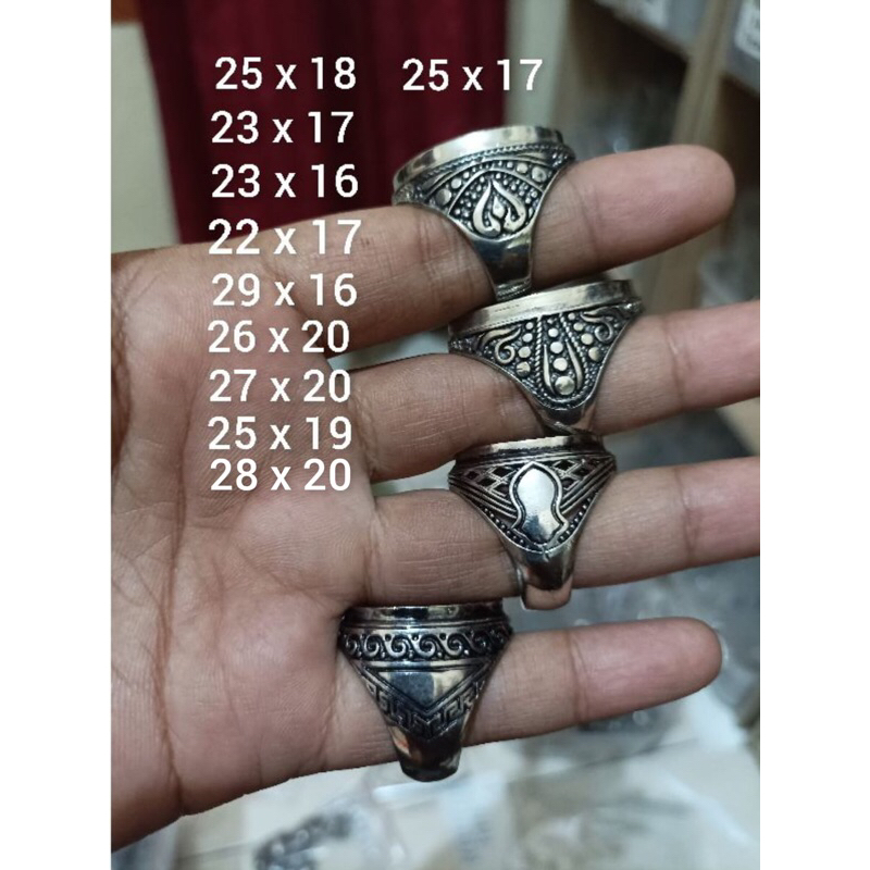 Jual Emban cincin alpaka motif 23x16 23x17 25x18 26x20 27x20 29x16 ...