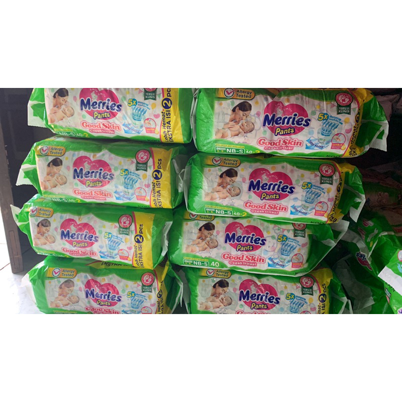 Jual Merries diapers STD NBS40/M32/L28/XL26 | Shopee Indonesia