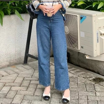 Celana Higwaist Kulot Jeans Wanita. Kulot Jeans Highwaist Wanita