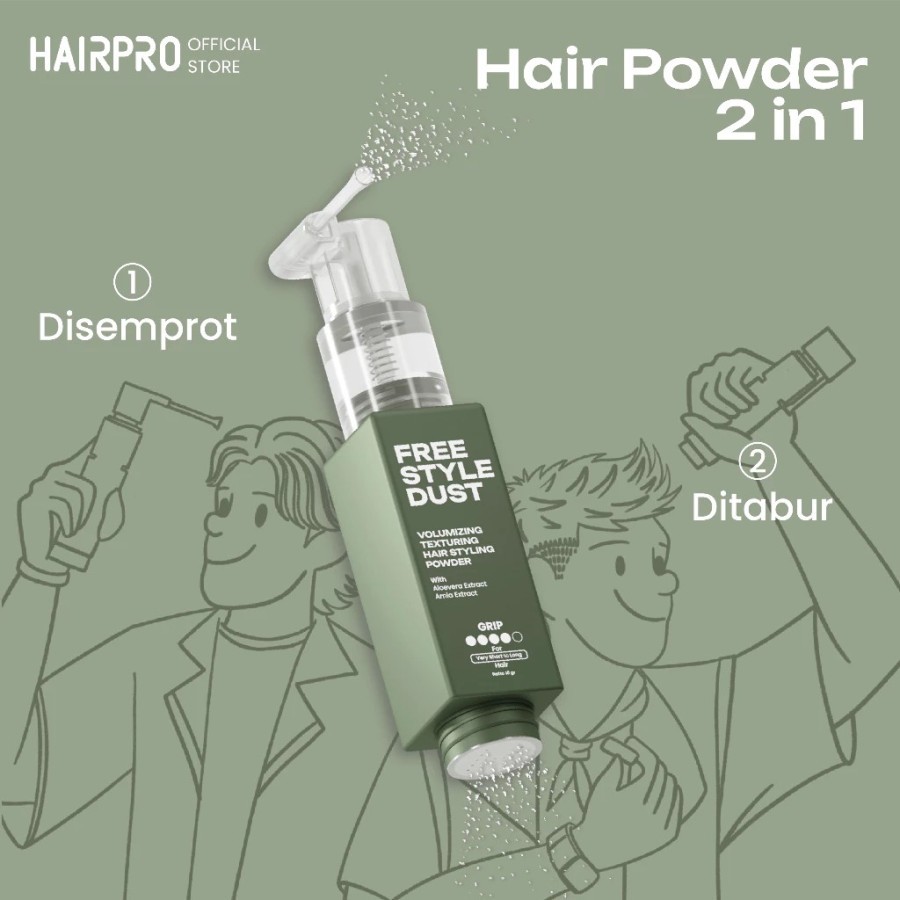 Jual Hairnerds Professional Freestyle Dust Powder Styling Clay Water ...