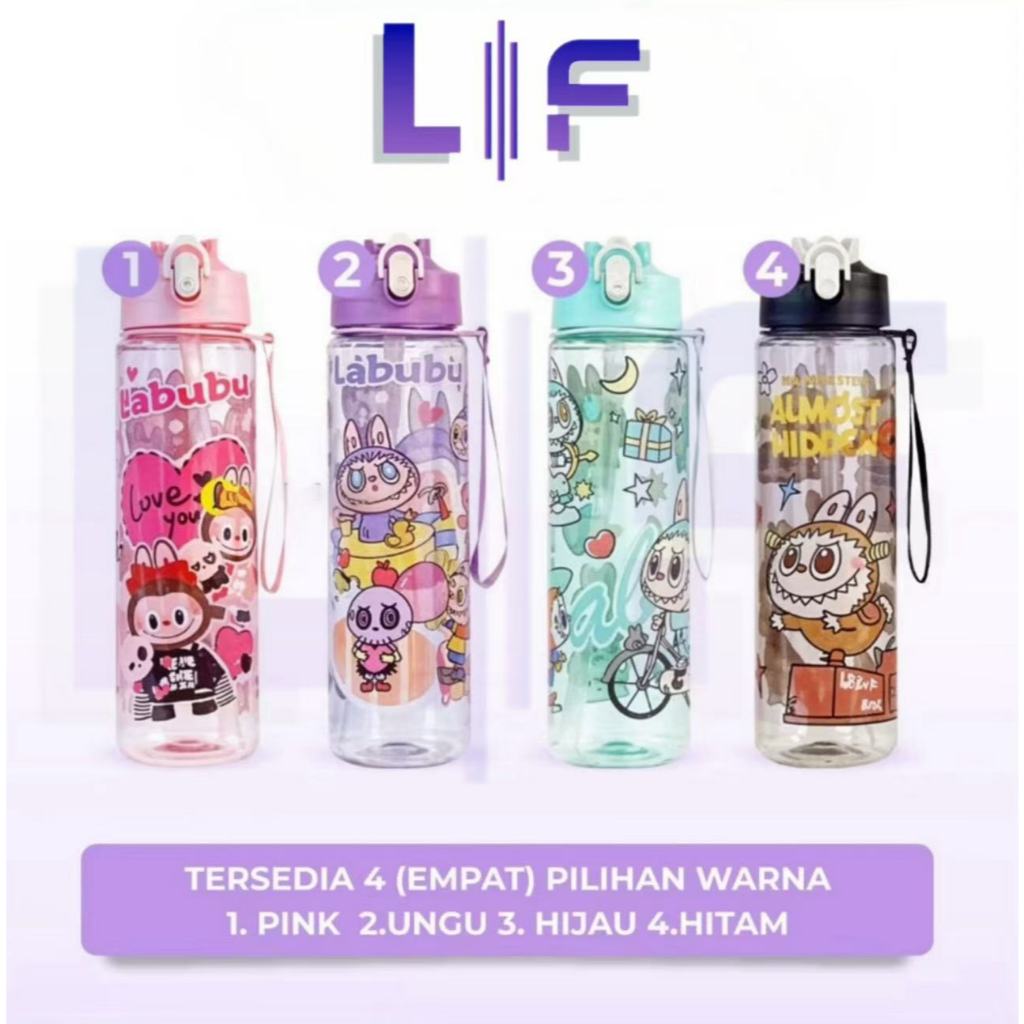 Jual Botol Minum Labubu Ukuran 900ML / Botol Minum Lucu Viral Karakter ...