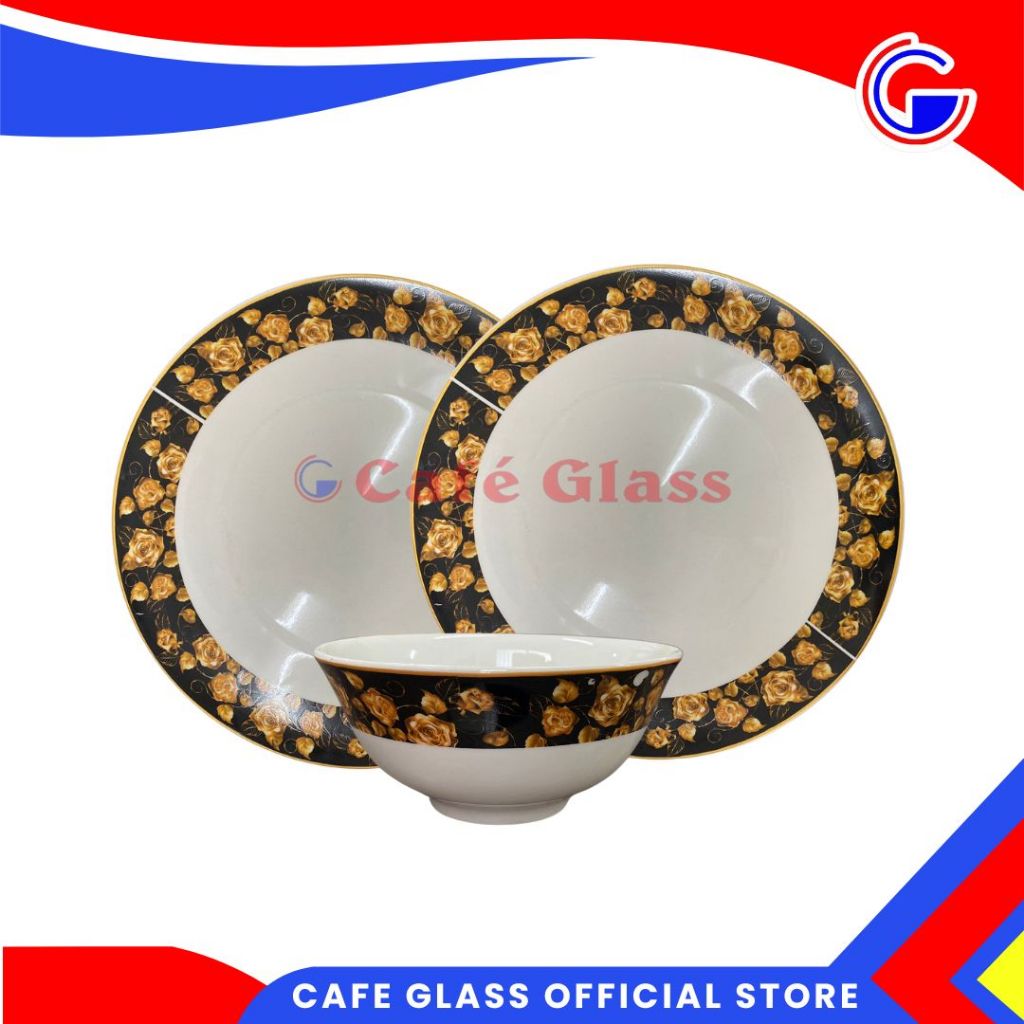 Dinner Set Keramik - Piring Set Rose Gold Tableware - Piring Set - Piring/Magkok Set Formia