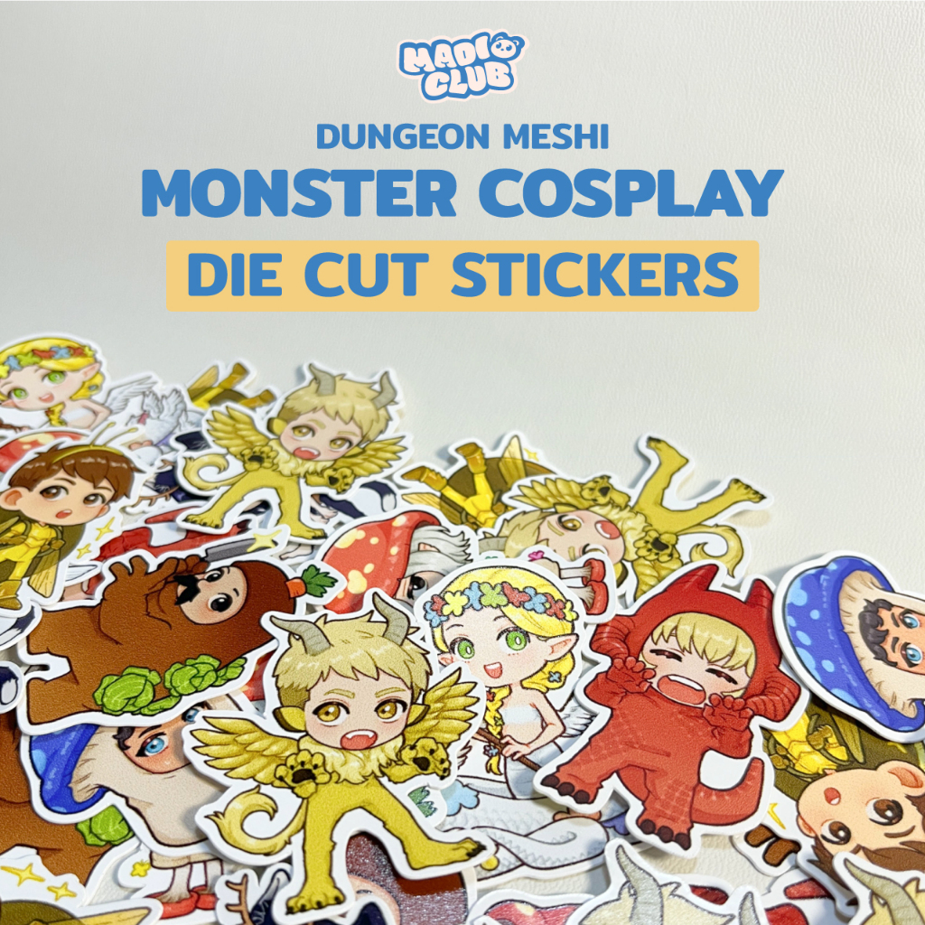 Jual Dungeon Meshi - Monster Cosplay DIe Cut Stickers (MadiClub ...