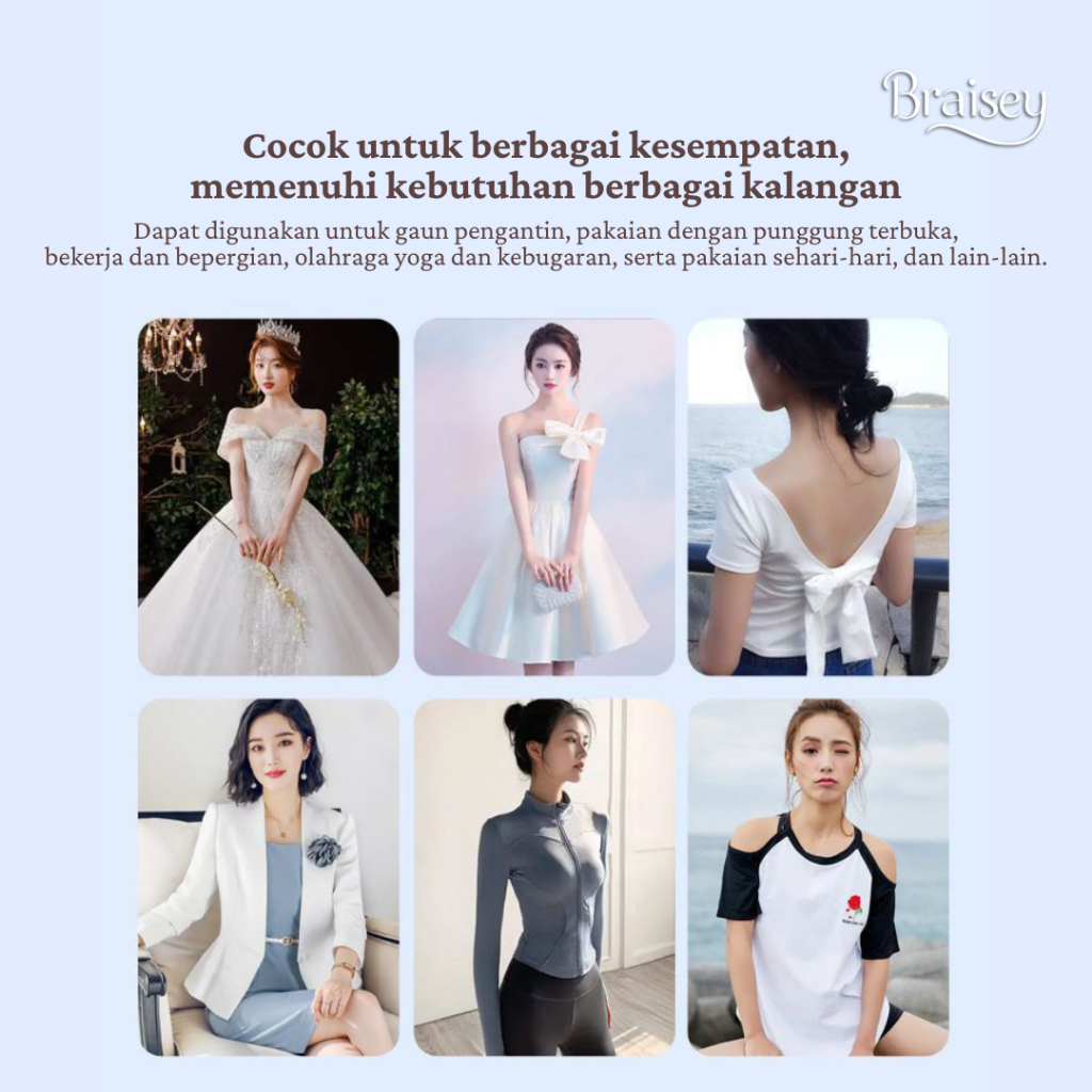 Jual BRAISEY Body Tape Nipple Cover Paket Boob Tape Nipple Silikon ...