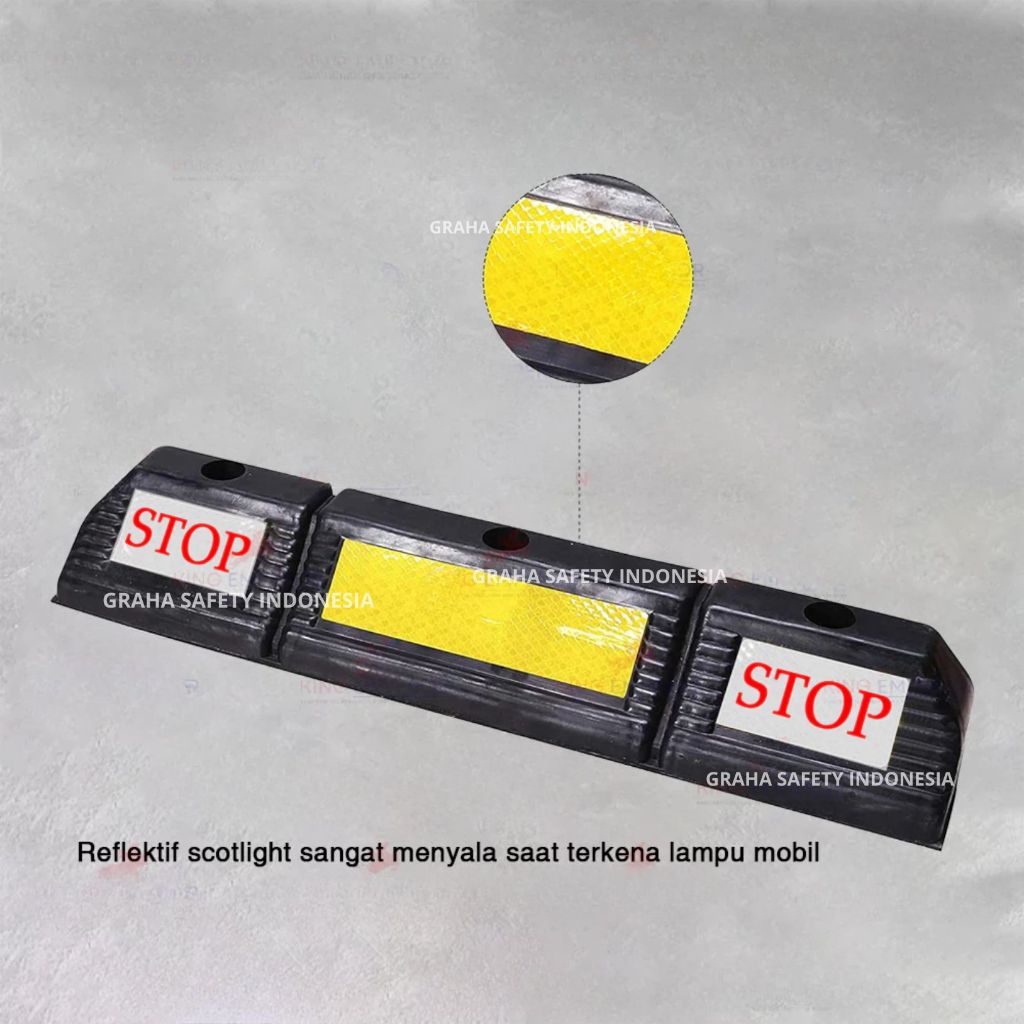 Jual Rubber Wheel Stopper STOP Block Parking / Karet Penahan Roda Mobil ...
