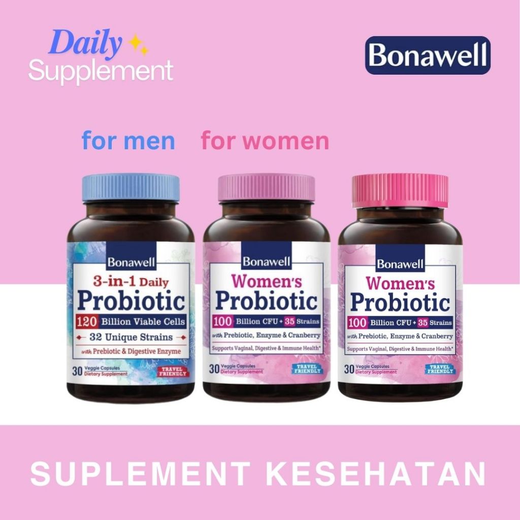 Jual Bonawell Probiotics 120Billion&100Billion - 30 Capsule for Men ...