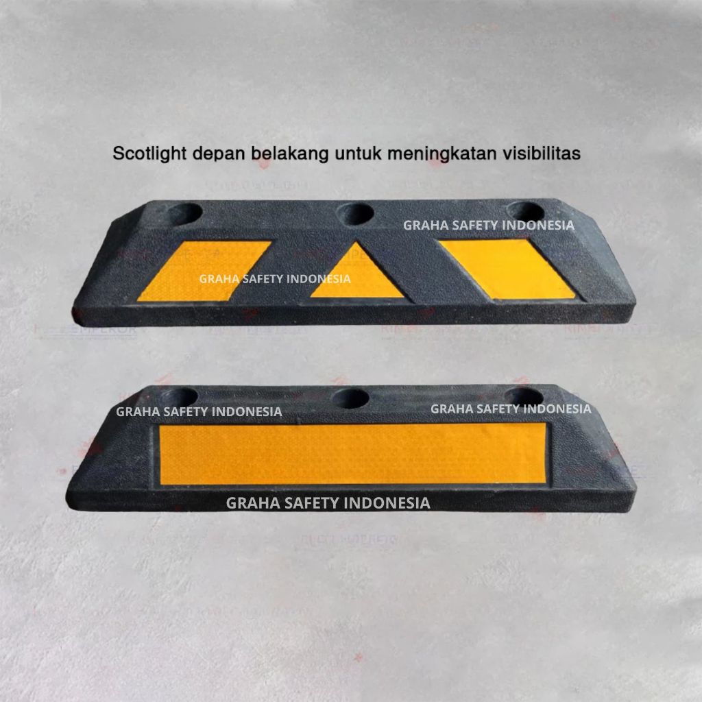 Jual Rubber Wheel Stopper Block Parking / Karet Penahan Roda Mobil ...
