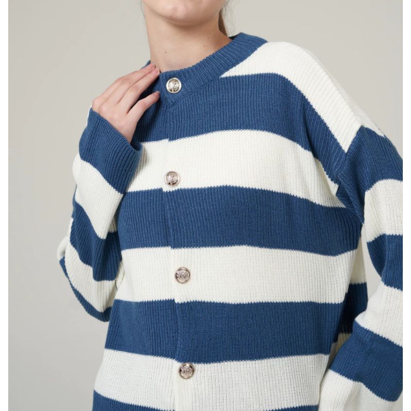 Jual ALICE STRIPES KNIT CARDY PREMIUM-ELENA CARDIGAN STRIPE ATASAN ...