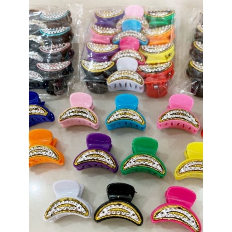 Jual (12pcs) Jepit Poni Manik Glitter / Jepitan Rambut Poni Mini ...