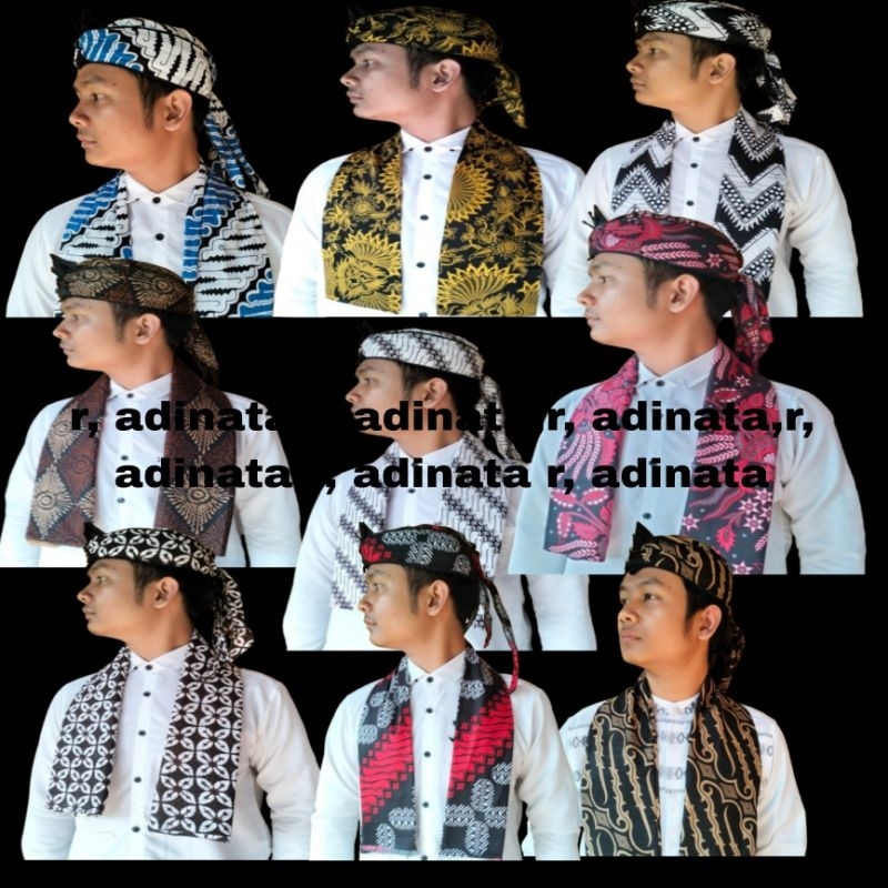 Jual Cukin Syal Batik Leher Pria plus blangkon Motif Terbaru Model dan ...