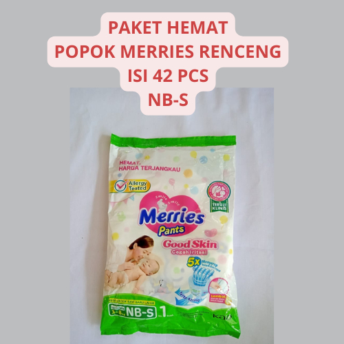 Jual Popok Bayi MERRIES GOOD SKIN [ NB-S ] Renceng Isi 42 pcs - PAKET ...