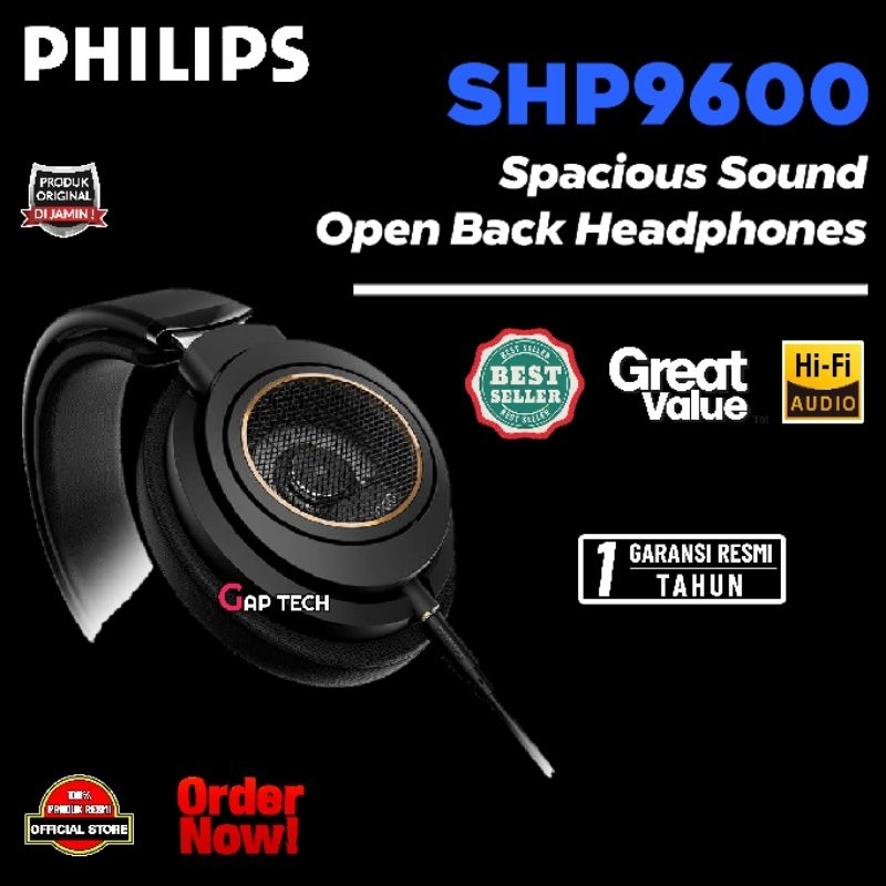 Jual PHILIPS SHP9600 / SHP 9600 Hi-Fi Open Back Stereo Over Ear ...