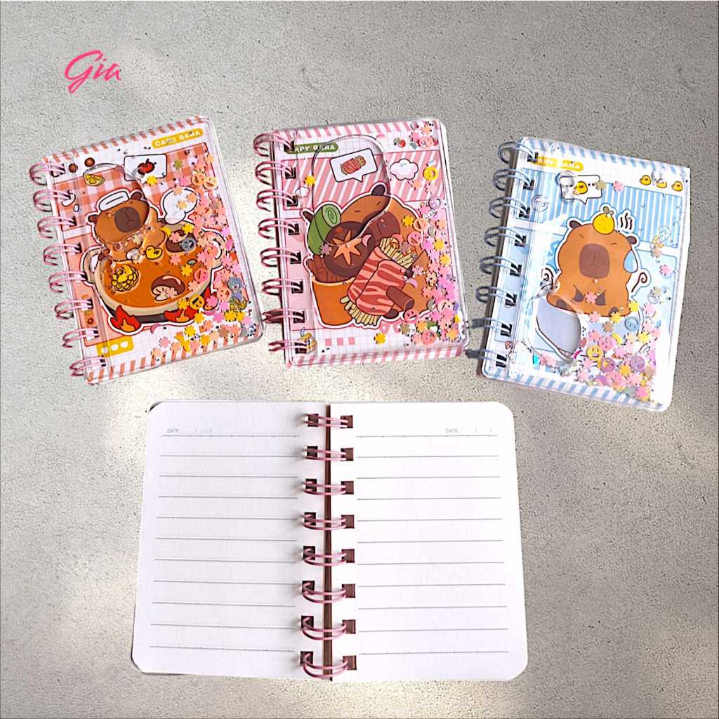 Jual NOTEBOOK MINI BINDER CAPYBARA A7 | MINI NOTEBOOK | BUKU MEMO KECIL ...