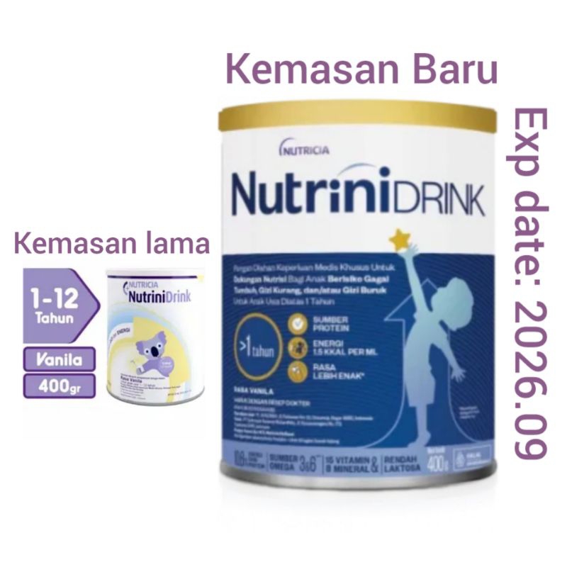 Jual Nutricia Nutrinidrink Powder Vanila 400 g Kemasan Baru | Shopee ...