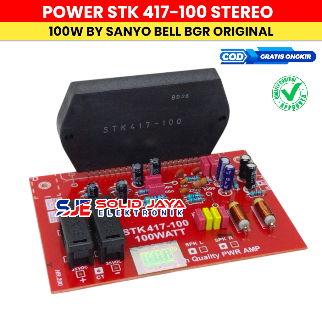Jual KIT POWER STK 417-100 100W STEREO BY SANYO ORIGINAL TR TRANSISTOR ...
