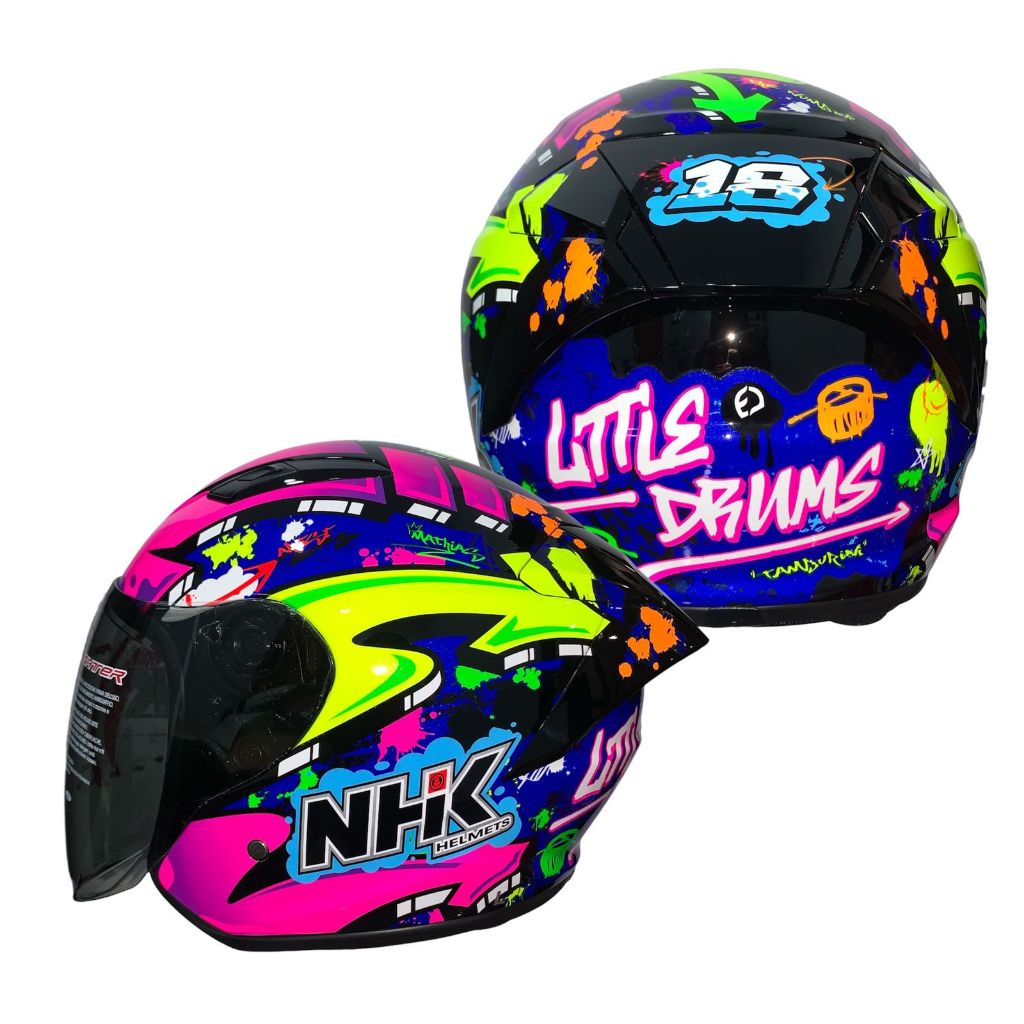 Jual NHK R1 ELITE RIDER REPLIKA MATHIAS TAMBURINI BLACK ORIGINAL | HELM ...