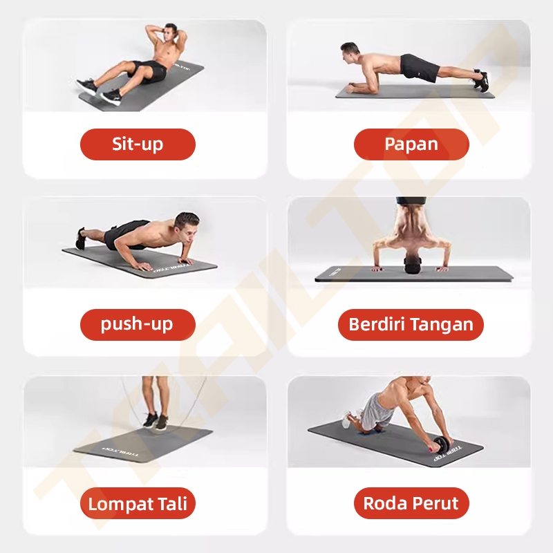 Jual TrailTop Matras Olahraga NBR Yoga Mat Matras Yoga Anti Slip Karpet ...