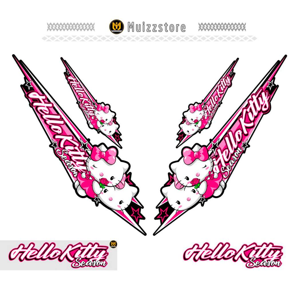 Jual STICKER VARIASI MOTOR MOTIF HELLO KITTY / STIKER SEPEDA LISTRIK ...