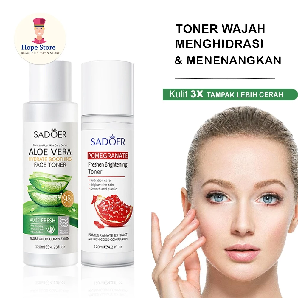 Sadoer Toner 120ml - Skincare Wajah Melembabkan dan Menyegarkan Kulit Anti Aging | AutoStock