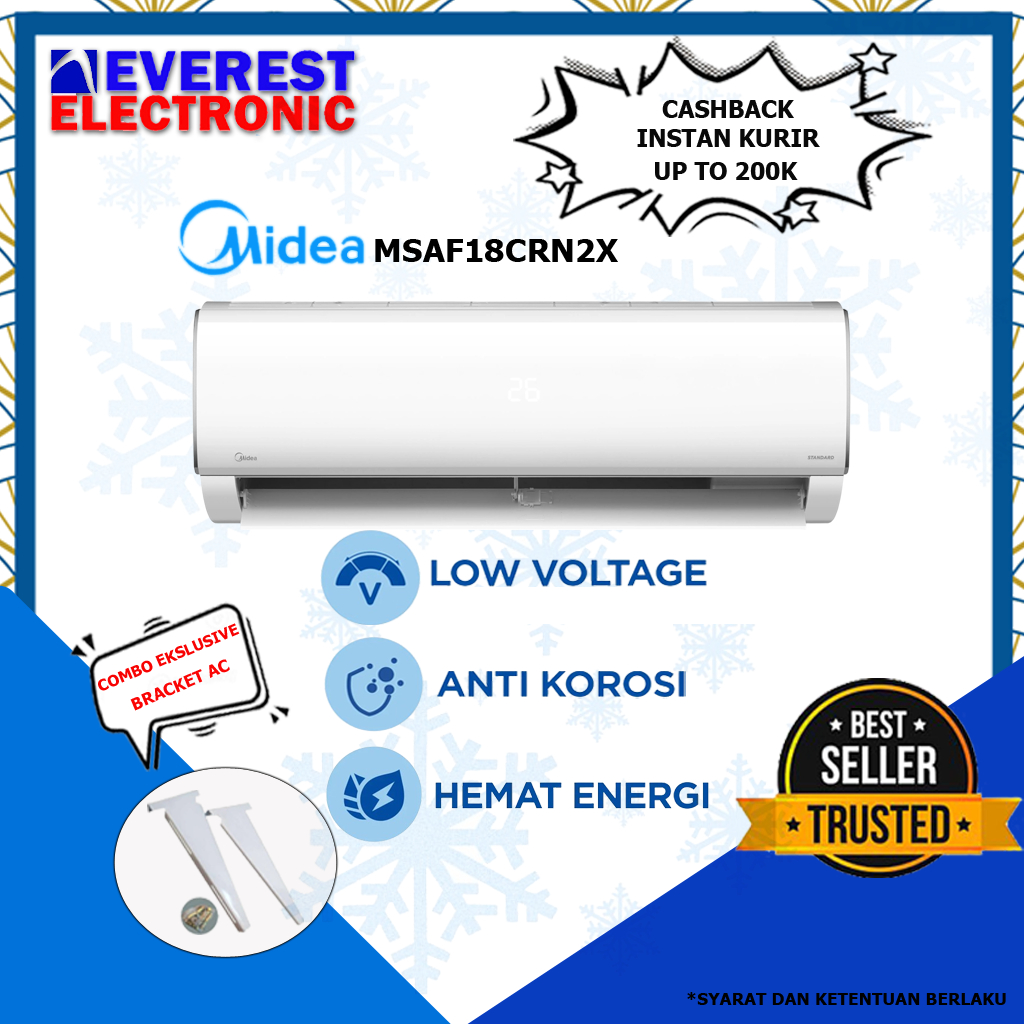 Jual Midea MSAF- 18CRN2X 05 CRN2XAC Wall Mounted Split Standard Gold ...