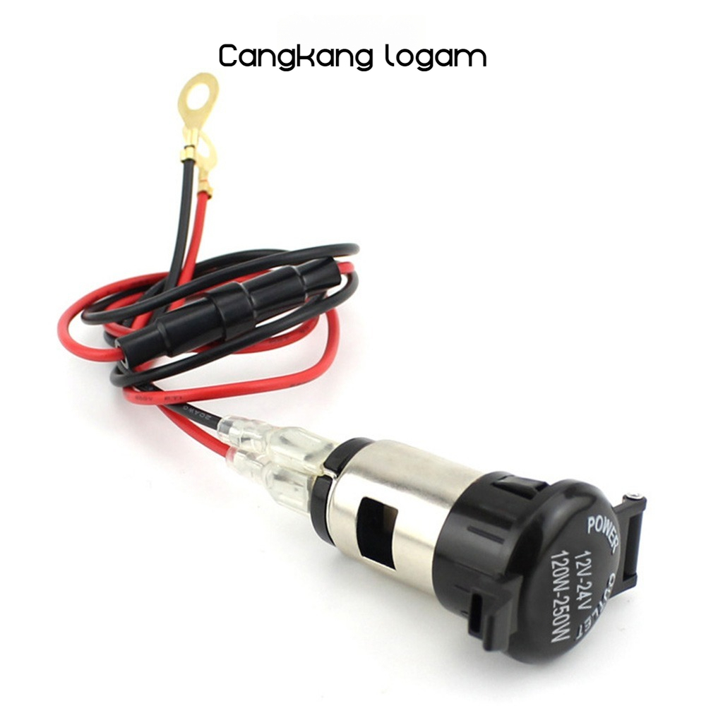 Jual Charger Mobil Cigarette Lighter Pengapian rokok 12-24V Socket ...