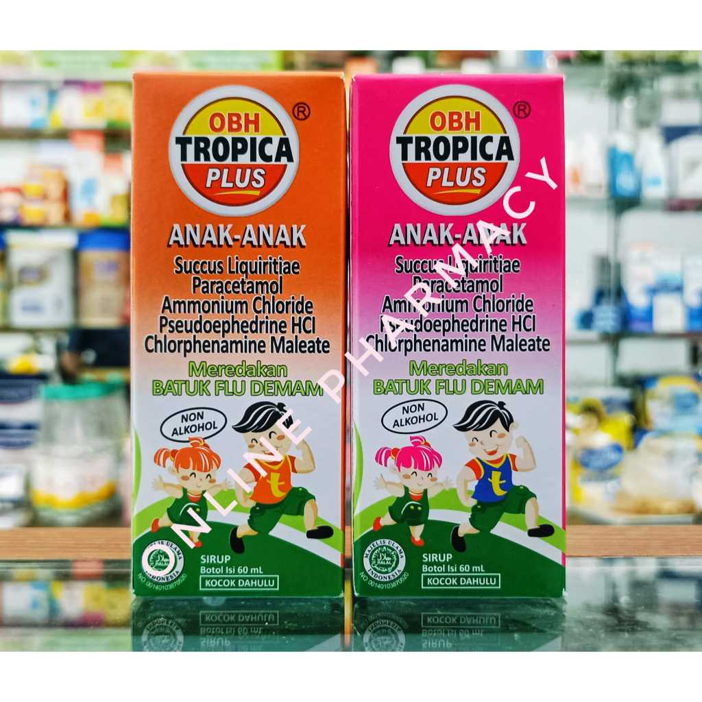 Jual OBH Tropica Plus Anak Sirup Rasa Orange & Strawberry (60 ml ...