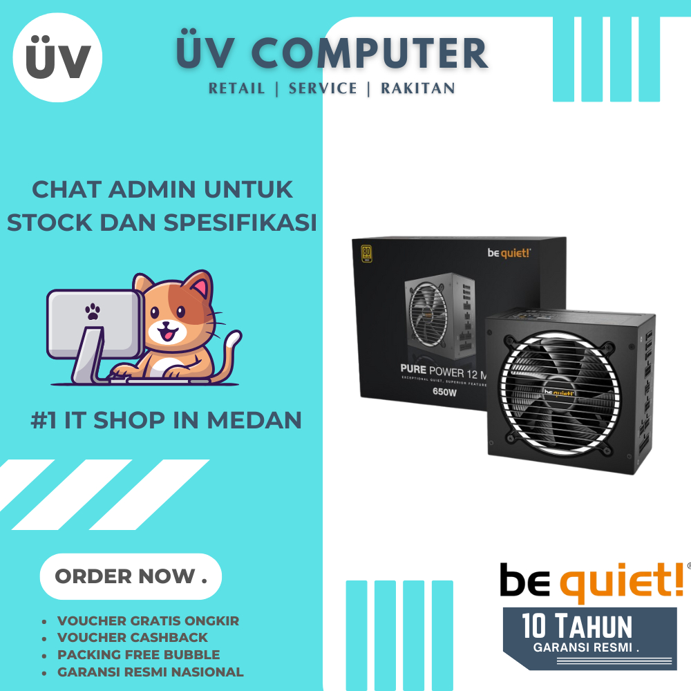 Jual Power Supply PSU Internal PC Komputer | Be Quiet BeQuiet PURE ...