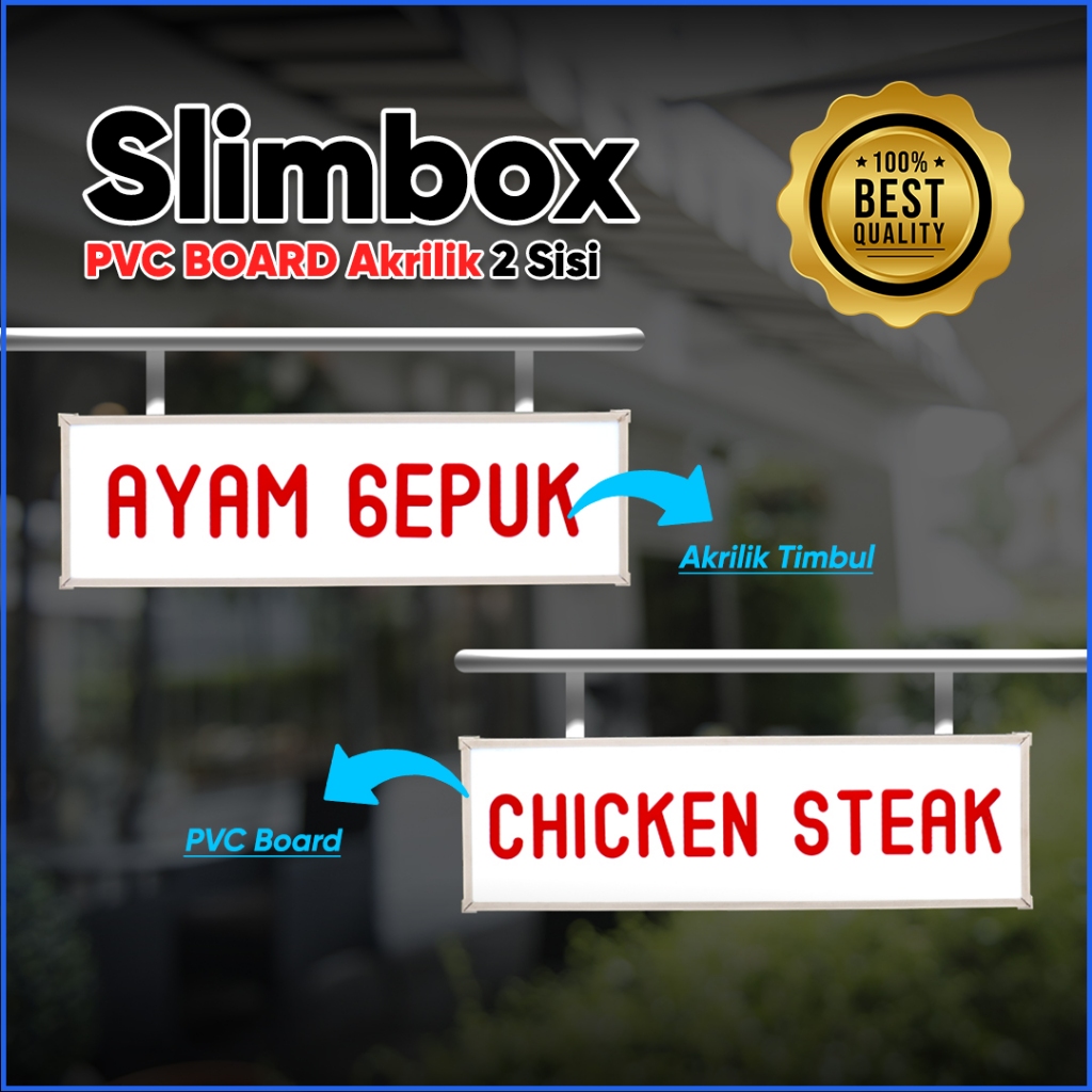 Jual Slimbox Kotak Bahan PVC Board 2 Sisi Nyala | Shopee Indonesia