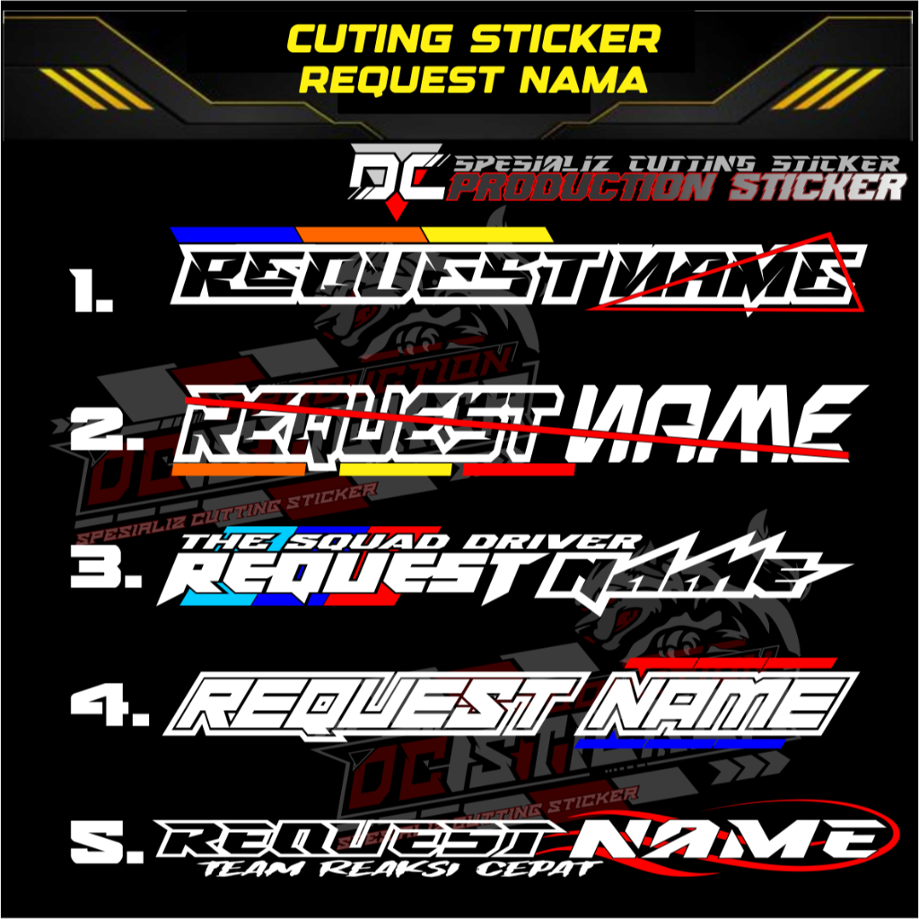 Jual [TERBARU] CUTTING STICKER REQUEST UNTUK KACA MOBIL TRUK - PICKUP ...